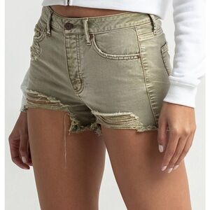 RSQ women’s Vintage High Rise Shorts Olive Green Size 26